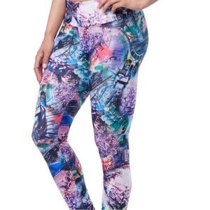 Onzie Alice In Wonderland Full Length Leggings S/M Limited Edition Classic